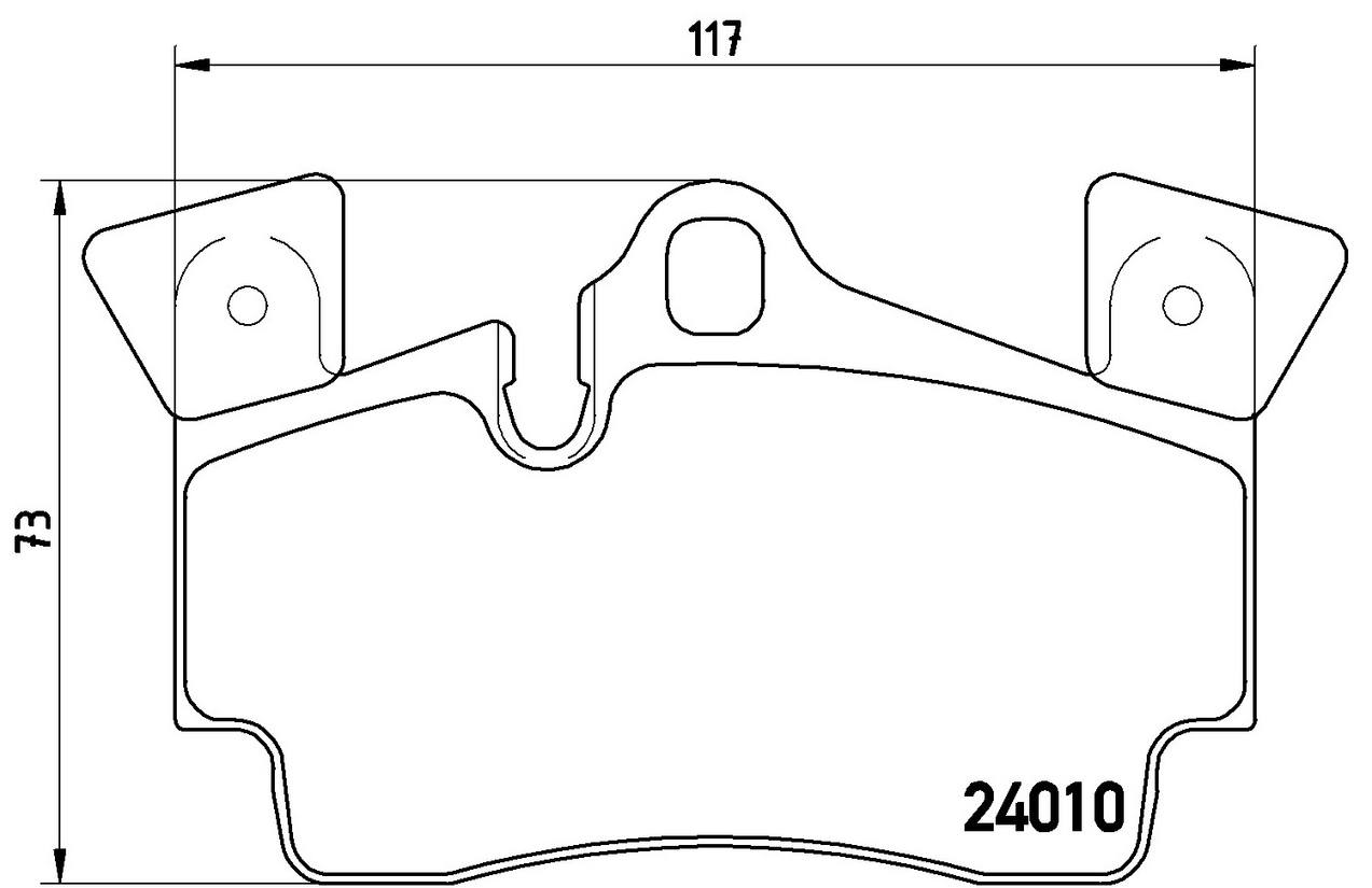 Audi Porsche Disc Brake Pad Set - Rear (Low-Metallic) 7L6698451D - Brembo P85088